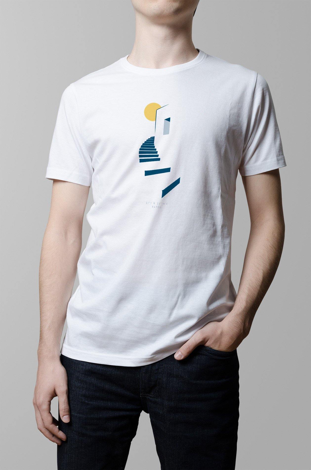 Cycladic Stairs T-Shirt - YOU & ISLAND