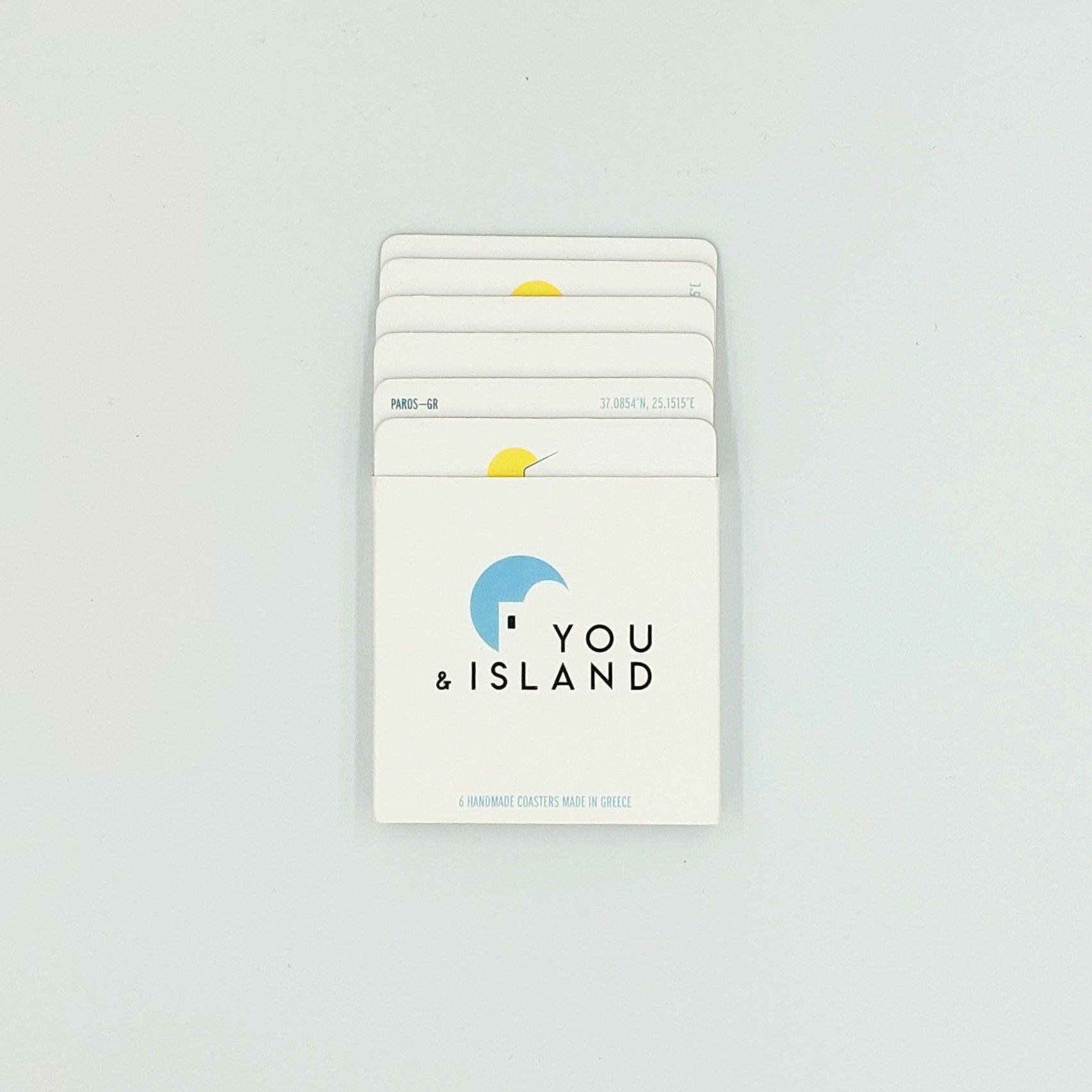 Cycladic Moments Coaster - Set of 6 - YOU & ISLAND